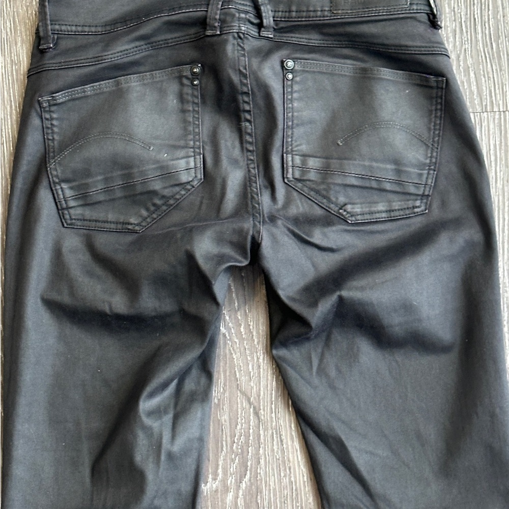 G-Star RAW Lynn Custom Zip Mid Skinny Jeans Black Size 24 - Picture 7 of 17